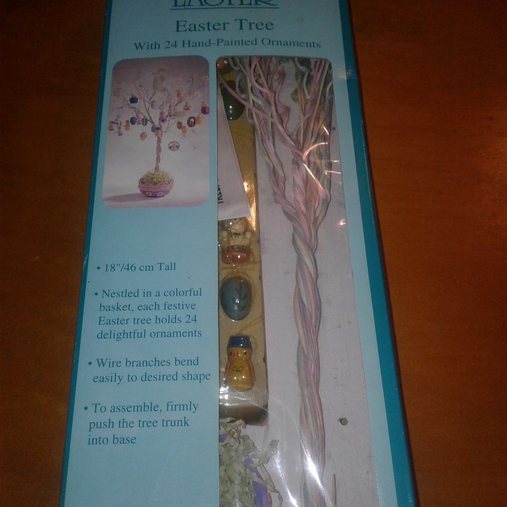 Vintage Easter Tree w/ Ornaments in Open Box
